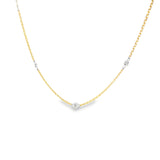 14k Two-tone 0.33 ctw Diamond Station Necklace