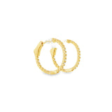 14k Yellow Gold 0.72 ctw Diamond Small Hoop Earrings