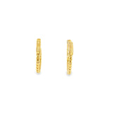 14k Yellow Gold 0.72 ctw Diamond Small Hoop Earrings