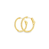 14k Yellow Gold 0.72 ctw Diamond Small Hoop Earrings