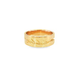 14k Yellow Gold 0.07 ctw Nature Inspired MT Yogo Sapphire Men's Ring
