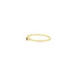 14k Yellow Gold Solitaire 0.05ctw MT Yogo Sapphire Women's Ring