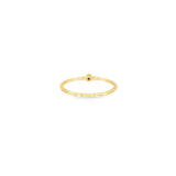 14k Yellow Gold Solitaire 0.05ctw MT Yogo Sapphire Women's Ring