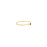 14k Yellow Gold Solitaire 0.05ctw MT Yogo Sapphire Women's Ring