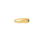 14k Yellow Gold 0.34ctw Montana Sapphire Vintage Inspired Women's Ring