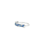 14k White Gold Vintage Inspired 0.71ctw MT Yogo Sapphire Women's Ring