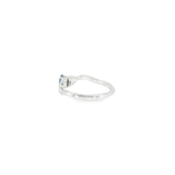 14k White Gold Nature Inspired 0.20ctw MT Yogo Sapphire Women's Ring
