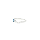 14k White Gold Nature Inspired 0.20ctw MT Yogo Sapphire Women's Ring