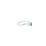 14k White Gold Nature Inspired 0.20ctw MT Yogo Sapphire Women's Ring