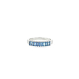 14k White Gold 0.70ctw MT Yogo Sapphire Women's Ring