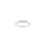 14k White Gold 5 Stone 0.26ctw MT Yogo Sapphire Women's Ring