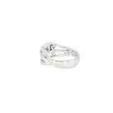 14k White Gold Free Form 0.35ctw MT Yogo Sapphire Women's Ring