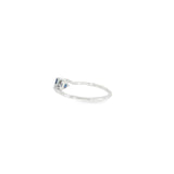 14k White Gold Geometric 0.31ctw MT Yogo Sapphire Women's Ring