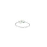 14k White Gold Geometric 0.31ctw MT Yogo Sapphire Women's Ring