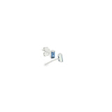 14k White Gold Stud 0.28 ctw MT Yogo Sapphire Earrings