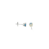 14k White Gold Stud 0.81 ctw MT Yogo Sapphire Earrings