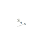 14k White Gold Stud 0.10 ctw MT Yogo Sapphire Earrings
