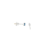 14k White Gold Stud 0.25 ctw MT Yogo Sapphire Earrings