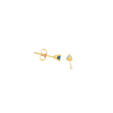 14k Yellow Gold Stud 0.25 ctw MT Yogo Sapphire Earrings