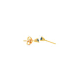 14k Yellow Gold Stud 0.25 ctw MT Yogo Sapphire Earrings