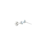 14k White Gold Multi Stone 0.31 ctw MT Yogo Sapphire Earrings