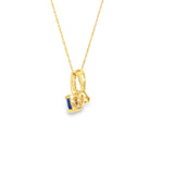 14k Yellow Gold ctw Tanzanite Free Form Pendant