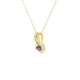 14k Yellow Gold ctw Tanzanite Free Form Pendant