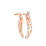 14k Rose Gold 0.35 ctw Diamond Drop Earrings