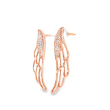 14k Rose Gold 0.35 ctw Diamond Drop Earrings