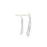 14k White Gold 0.35 ctw Diamond Drop Earrings
