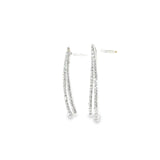 14k White Gold 0.35 ctw Diamond Drop Earrings
