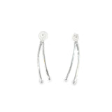 14k White Gold 0.35 ctw Diamond Drop Earrings