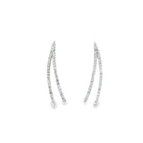 14k White Gold 0.35 ctw Diamond Drop Earrings