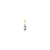 14k Yellow Gold 0.22ctw MT Yogo Sapphire Geometric Pendant