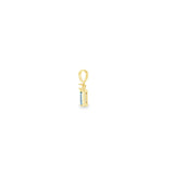 14k Yellow Gold 0.22ctw MT Yogo Sapphire Geometric Pendant
