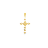14k Yellow Gold 0.57ctw MT Yogo Sapphire Cross Pendant