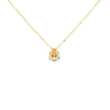 14k Yellow Gold 0.27ctw MT Yogo Sapphire Nature Inspired Pendant