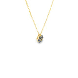 14k Yellow Gold 0.27ctw MT Yogo Sapphire Nature Inspired Pendant