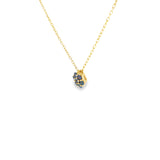 14k Yellow Gold 0.27ctw MT Yogo Sapphire Nature Inspired Pendant