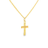 10k Yellow Gold Cross Women's Black Hills Gold Necklace