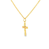 10k Yellow Gold Cross Women's Black Hills Gold Necklace