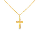 10k Yellow Gold Cross Women's Black Hills Gold Necklace