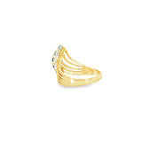 14k Yellow Gold Vintage Inspired 0.32ctw MT Yogo Sapphire Women's Ring