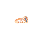 14k Rose Gold Free Form 0.34ctw MT Yogo Sapphire Women's Ring