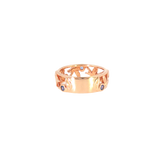 14k Rose Gold Nature Inspired 0.26ctw MT Yogo Sapphire Women's Ring