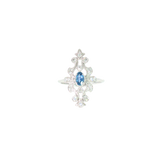 14k White Gold Vintage Inspired 0.23ctw MT Yogo Sapphire Women's Ring