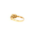 14k Yellow Gold Geometric 0.24ctw MT Yogo Sapphire Women's Ring