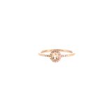 14k Rose Gold 0.32ctw Morganite Halo Women's Ring