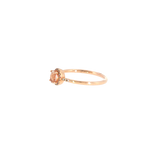 14k Rose Gold 0.32ctw Morganite Halo Women's Ring