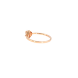 14k Rose Gold 0.32ctw Morganite Halo Women's Ring